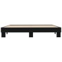 Estructura de cama madera de ingeniería y metal negro 200x200cm de vidaXL, Camas y somieres - Ref: Foro24-3280217, Precio: 13...