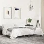 Engineered wood and black metal bed frame 180x200cm by vidaXL, Beds and slatted bases - Ref: Foro24-3280222, Price: 132,28 €,...