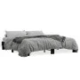 Engineered wood and black metal bed frame 180x200cm by vidaXL, Beds and slatted bases - Ref: Foro24-3280222, Price: 132,28 €,...