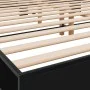 Engineered wood and black metal bed frame 180x200cm by vidaXL, Beds and slatted bases - Ref: Foro24-3280222, Price: 132,28 €,...