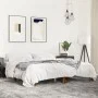 Engineered wood bed frame metal smoked oak 160x200cm by vidaXL, Beds and slatted bases - Ref: Foro24-3280229, Price: 124,96 €...