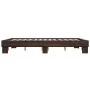 Estructura cama madera ingeniería metal marrón roble 150x200 cm de vidaXL, Camas y somieres - Ref: Foro24-3280236, Precio: 12...