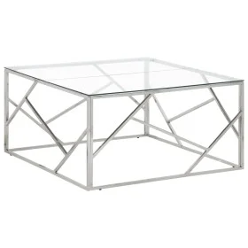Silberner Couchtisch aus Edelstahl und gehärtetem Glas von vidaXL, Couchtisch - Ref: Foro24-349953, Preis: 158,53 €, Rabatt: %