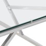 Silberner Couchtisch aus Edelstahl und gehärtetem Glas von vidaXL, Couchtisch - Ref: Foro24-349953, Preis: 160,54 €, Rabatt: %