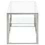 Mesa de centro plateada acero inoxidable y vidrio templado de vidaXL, Mesas de centro - Ref: Foro24-350017, Precio: 84,88 €, ...