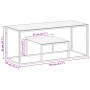 Silberner Couchtisch aus Edelstahl und gehärtetem Glas von vidaXL, Couchtisch - Ref: Foro24-350017, Preis: 104,45 €, Rabatt: %
