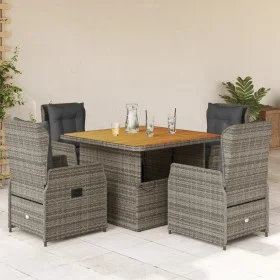 5-piece garden dining set with gray synthetic rattan cushions by vidaXL, Garden sets - Ref: Foro24-3262770, Price: 701,30 €, ...