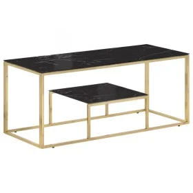 Goldener Couchtisch aus Edelstahl und gehärtetem Glas von vidaXL, Couchtisch - Ref: Foro24-350020, Preis: 157,15 €, Rabatt: %