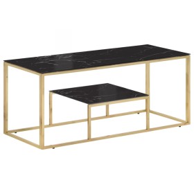 Goldener Couchtisch aus Edelstahl und gehärtetem Glas von vidaXL, Couchtisch - Ref: Foro24-350020, Preis: 159,62 €, Rabatt: %