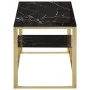 Goldener Couchtisch aus Edelstahl und gehärtetem Glas von vidaXL, Couchtisch - Ref: Foro24-350020, Preis: 157,15 €, Rabatt: %
