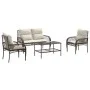 4-piece garden sofa set and brown synthetic rattan cushions by vidaXL, Garden sets - Ref: Foro24-368728, Price: 356,35 €, Dis...