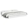 White engineered wood bed frame 200x200 cm by vidaXL, Beds and slatted bases - Ref: Foro24-841993, Price: 93,94 €, Discount: %