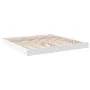White engineered wood bed frame 200x200 cm by vidaXL, Beds and slatted bases - Ref: Foro24-841993, Price: 93,94 €, Discount: %