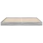 Sonoma gray engineered wood bed frame 200x200 cm by vidaXL, Beds and slatted bases - Ref: Foro24-841998, Price: 93,46 €, Disc...