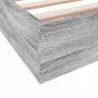 Sonoma gray engineered wood bed frame 200x200 cm by vidaXL, Beds and slatted bases - Ref: Foro24-841998, Price: 93,46 €, Disc...