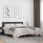 Bettgestell aus Holzwerkstoff und schwarzem Metall, 150 x 200 cm von vidaXL, Betten und Lattenroste - Ref: Foro24-3280187, Pr...