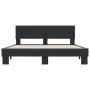 Estructura de cama madera de ingeniería y metal negro 150x200cm de vidaXL, Camas y somieres - Ref: Foro24-3280187, Precio: 14...