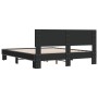 Bettgestell aus Holzwerkstoff und schwarzem Metall, 150 x 200 cm von vidaXL, Betten und Lattenroste - Ref: Foro24-3280187, Pr...