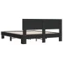Estructura de cama madera de ingeniería y metal negro 150x200cm de vidaXL, Camas y somieres - Ref: Foro24-3280187, Precio: 14...