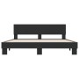 Bettgestell aus Holzwerkstoff und schwarzem Metall, 200 x 200 cm von vidaXL, Betten und Lattenroste - Ref: Foro24-3280172, Pr...
