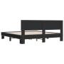 Bettgestell aus Holzwerkstoff und schwarzem Metall, 200 x 200 cm von vidaXL, Betten und Lattenroste - Ref: Foro24-3280172, Pr...
