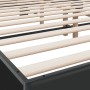Bettgestell aus Holzwerkstoff und schwarzem Metall, 200 x 200 cm von vidaXL, Betten und Lattenroste - Ref: Foro24-3280172, Pr...