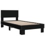 Estructura de cama madera de ingeniería y metal negro 90x200 cm de vidaXL, Camas y somieres - Ref: Foro24-845807, Precio: 76,...