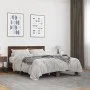 Estructura cama madera ingeniería metal marrón roble 120x200 cm de vidaXL, Camas y somieres - Ref: Foro24-3280201, Precio: 14...