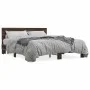 Oak brown metal engineered wood bed frame 150x200 cm by vidaXL, Beds and slatted bases - Ref: Foro24-3280191, Price: 149,63 €...