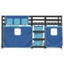 Bunk bed with curtains solid blue pine wood 90x190 cm by vidaXL, Beds and slatted bases - Ref: Foro24-3283944, Price: 212,77 ...