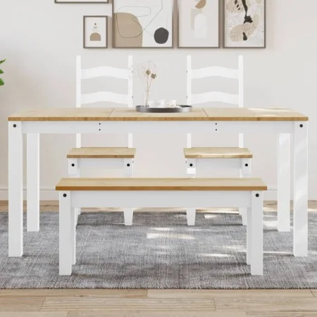 Panama dining table solid white pine wood 160x80x75 cm by vidaXL, Kitchen and dining tables - Ref: Foro24-4005707, Price: 177...