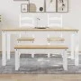Panama dining table solid white pine wood 160x80x75 cm by vidaXL, Kitchen and dining tables - Ref: Foro24-4005707, Price: 177...