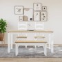 Esstisch Panama, massives weißes Kiefernholz, 160 x 80 x 75 cm von vidaXL, Küchen- und Esstische - Ref: Foro24-4005707, Preis...