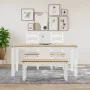 Panama dining table solid white pine wood 160x80x75 cm by vidaXL, Kitchen and dining tables - Ref: Foro24-4005707, Price: 177...