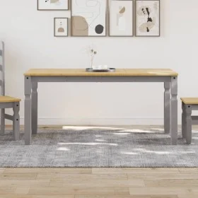Corona dining table solid gray pine wood 160x80x75 cm by vidaXL, Kitchen and dining tables - Ref: Foro24-4005718, Price: 211,...