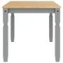 Mesa de comedor Corona madera maciza de pino gris 160x80x75 cm de vidaXL, Mesas de cocina y de comedor - Ref: Foro24-4005718,...