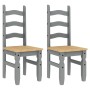 Corona dining chairs 2 pcs gray pine wood 42x47x107 cm by vidaXL, dining chairs - Ref: Foro24-4005724, Price: 145,76 €, Disco...