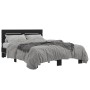 Engineered wood and black metal bed frame 140x200cm by vidaXL, Beds and slatted bases - Ref: Foro24-3280147, Price: 146,22 €,...
