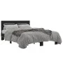 Engineered wood and black metal bed frame 140x200cm by vidaXL, Beds and slatted bases - Ref: Foro24-3280147, Price: 144,45 €,...