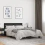 Engineered wood and black metal bed frame 140x200cm by vidaXL, Beds and slatted bases - Ref: Foro24-3280147, Price: 144,45 €,...