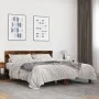 Engineered wood bed frame metal smoked oak 160x200cm by vidaXL, Beds and slatted bases - Ref: Foro24-3280139, Price: 149,48 €...