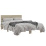 Estructura cama madera ingeniería metal roble Sonoma 120x200 cm de vidaXL, Camas y somieres - Ref: Foro24-3280153, Precio: 13...
