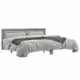Estructura cama madera ingeniería metal gris Sonoma 200x200 cm de vidaXL, Camas y somieres - Ref: Foro24-3280130, Precio: 161...