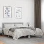 Sonoma gray metal engineered wood bed frame 150x200 cm by vidaXL, Beds and slatted bases - Ref: Foro24-3280145, Price: 145,81...