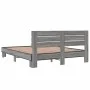 Sonoma gray metal engineered wood bed frame 150x200 cm by vidaXL, Beds and slatted bases - Ref: Foro24-3280145, Price: 145,81...
