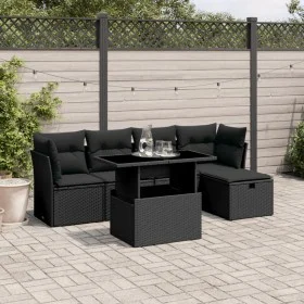 6-piece garden sofa set and black synthetic rattan cushions by vidaXL, Garden sets - Ref: Foro24-3274635, Price: 403,78 €, Di...