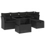 6-teilige Gartensofagarnitur und schwarze synthetische Rattankissen von vidaXL, Gartensets - Ref: Foro24-3274635, Preis: 396,...