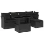 6-teilige Gartensofagarnitur und schwarze synthetische Rattankissen von vidaXL, Gartensets - Ref: Foro24-3274635, Preis: 404,...