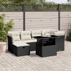 7-piece garden sofa set with black synthetic rattan cushions by vidaXL, Garden sets - Ref: Foro24-3274656, Price: 467,47 €, D...