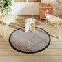 Brown PP outdoor rug Ø120 cm by vidaXL, Outdoor protectors - Ref: Foro24-368478, Price: 18,59 €, Discount: %
